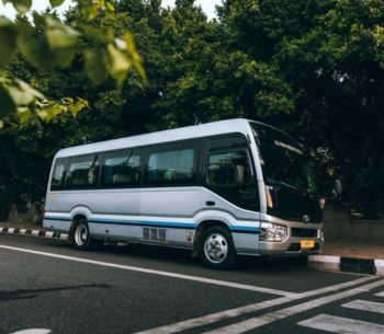 Toyota Coaster prespective view