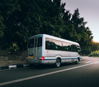 Toyota Coaster front view