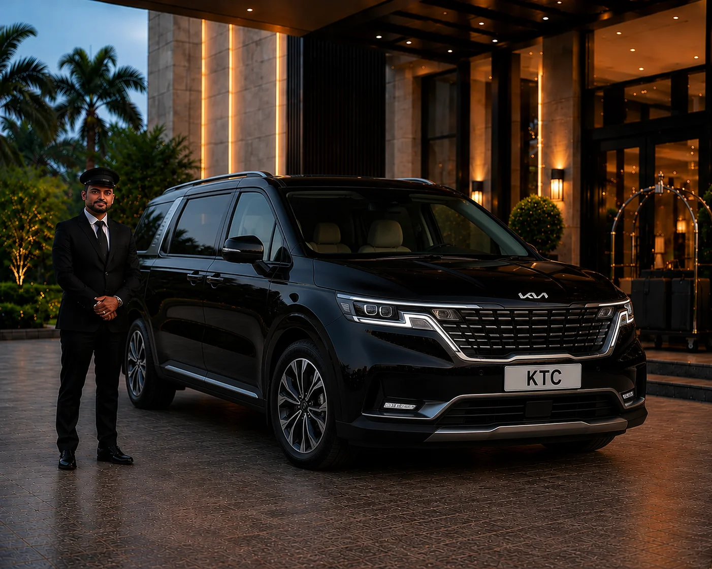 Kia Carnival rental with chauffeur - KTC India