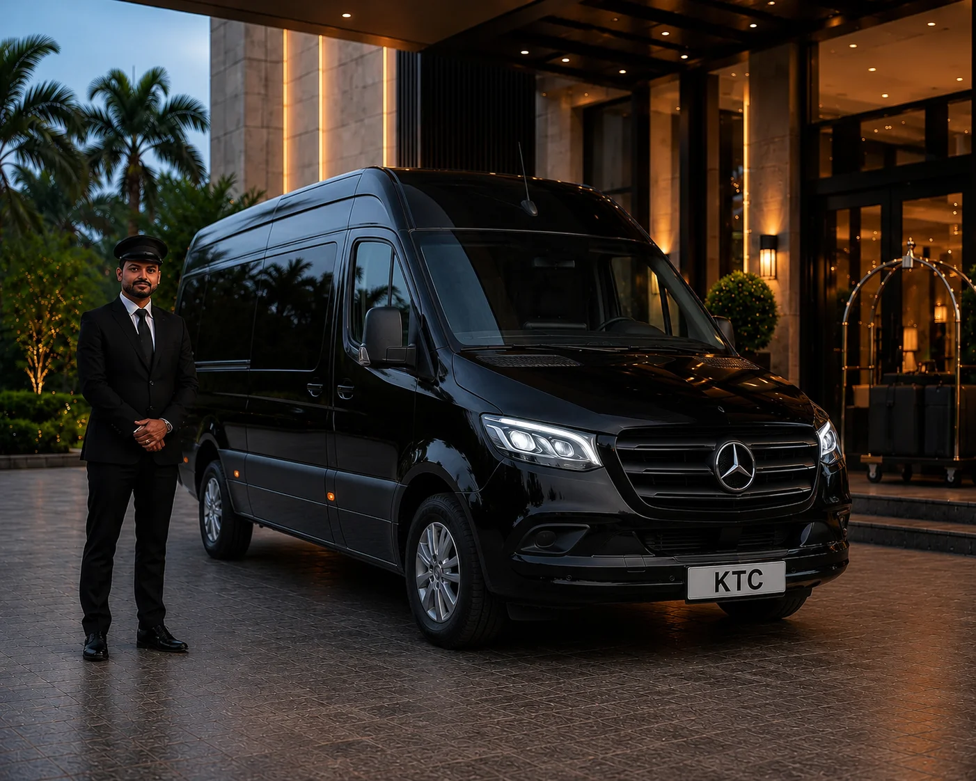 Mercedes Sprinter rental with chauffeur - KTC India