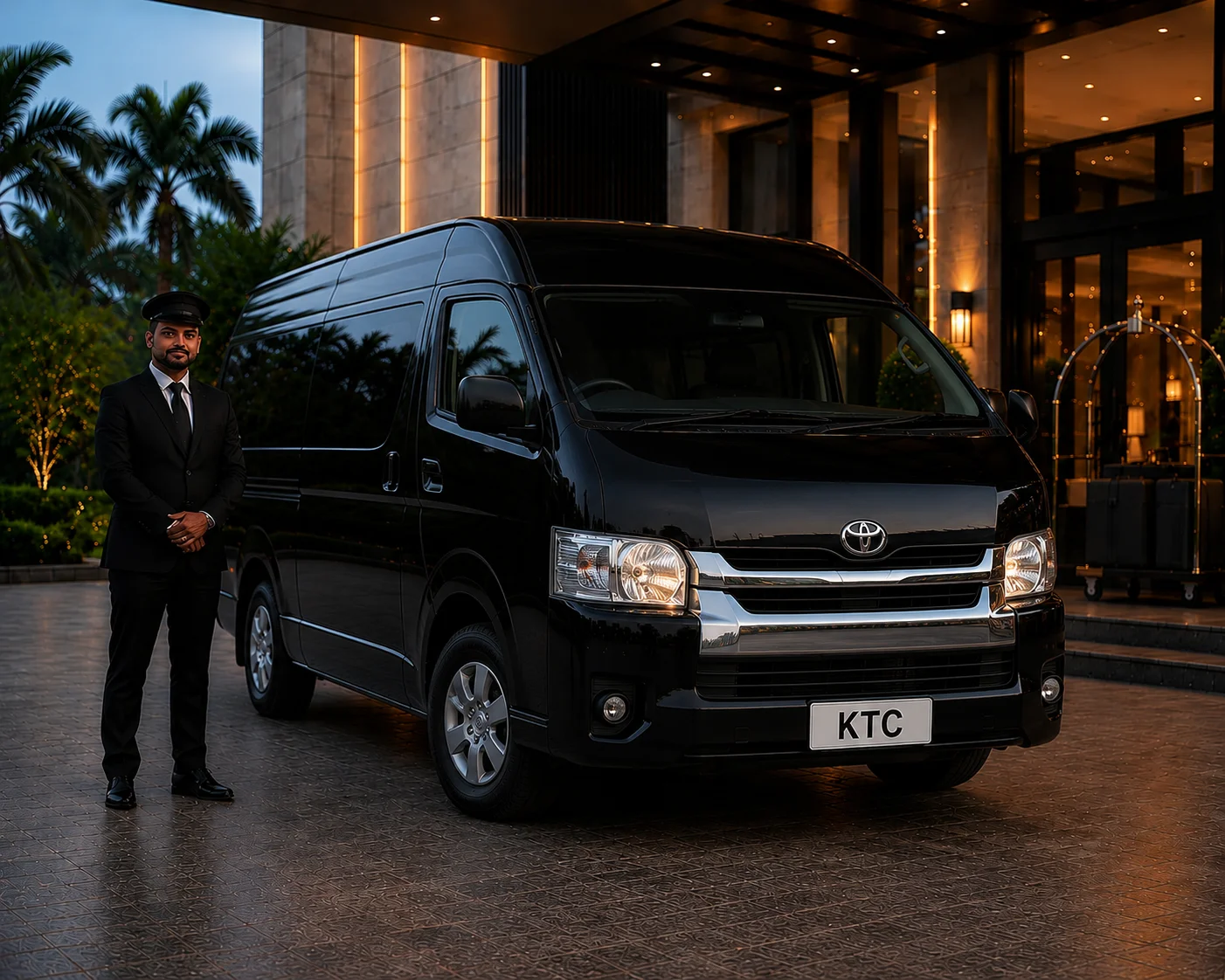 Toyota Hiace rental with chauffeur - KTC India