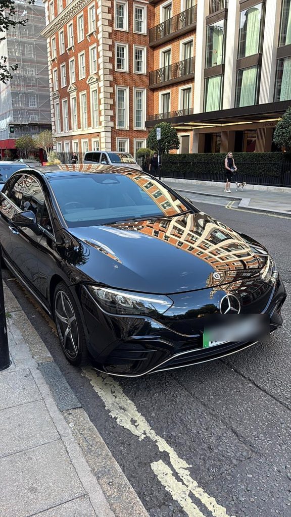 KTC executive sedan on a central London street for an individual player transfer during The Hundred