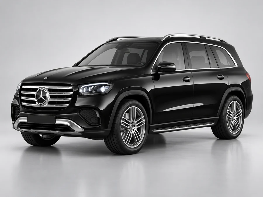 KTC Mercedes GLS chauffeur driven car rental for India tours