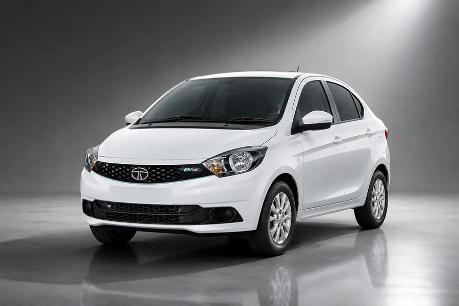 KTC Tata Tigor EV chauffeur driven car rental for India tours