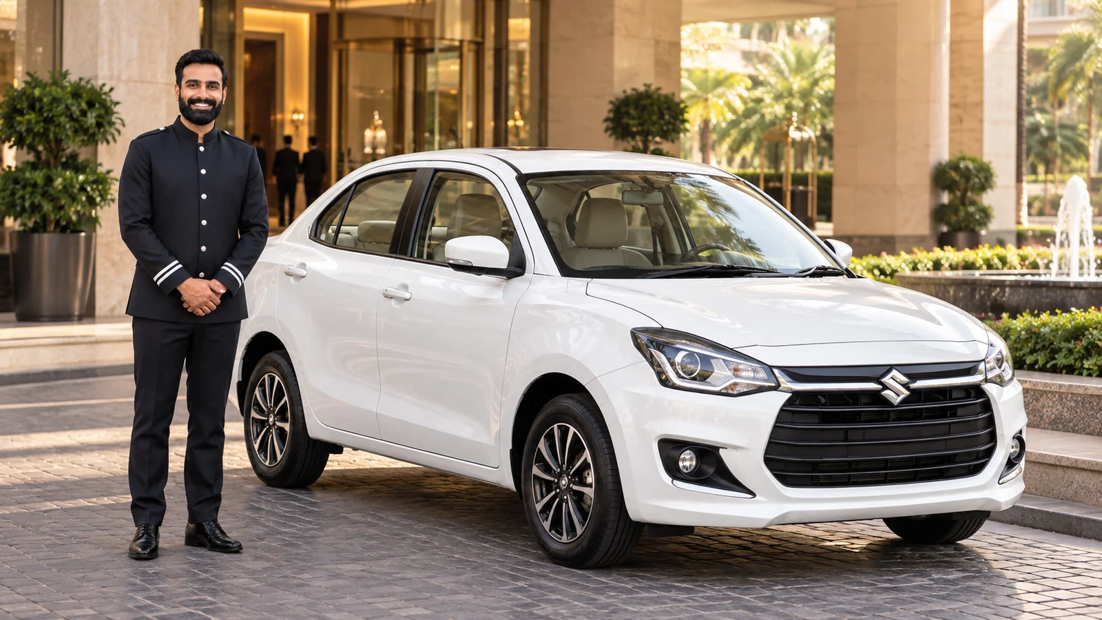 KTC chauffeur driven Swift Dzire compact sedan for executive city tours